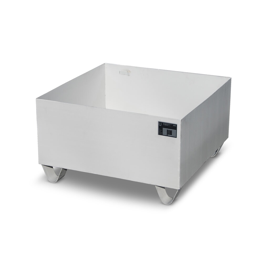 Produktabbildung: Bauer® Auffangwanne aus Edelstahl für Fässer und IBC, HxBxT 465 x 800 x 800 mm, 1x 200 l