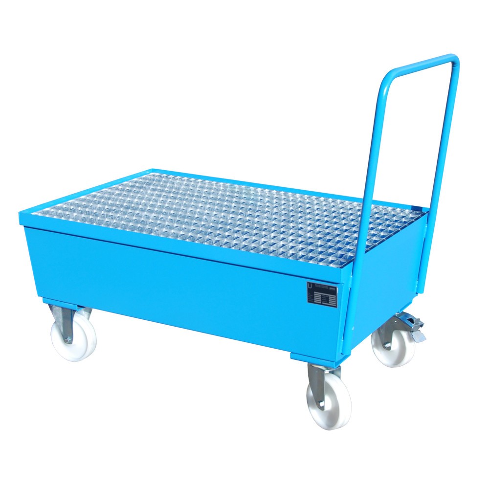 Produktabbildung Nr. 3: Bauer® Auffangwanne, fahrbar, 2x 200 l stehend, Auffangvolumen 225 l, lichtblau