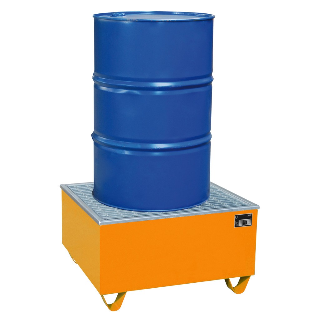 Produktabbildung Nr. 2: Bauer® Auffangwanne aus Stahl AW-1/PE, lackiert, Gelborange