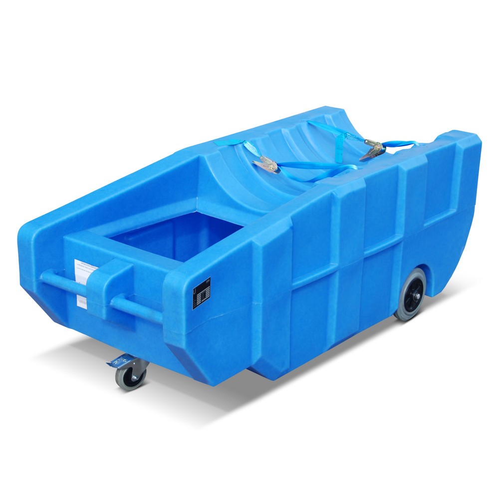 Produktabbildung: Bauer® Auffangwanne für 200-Liter-Fass, PE, verfahrbar