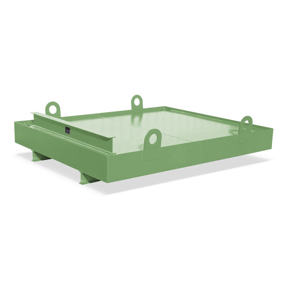 Produktabbildung: Bauer® Auffangwanne für Container, HxBxT 560 x 2.300 x 2.030 mm, Auffangvolumen 880 l, resedagrün