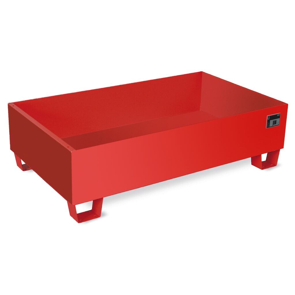 Bauer® Auffangwanne aus Stahl Modul MAW, Stahlblech, HxBxT 365 x 735 x 1.290 mm, feuerrot Produktabbildung: Bauer® Auffangwanne aus Stahl Modul MAW, Stahlblech, HxBxT 365 x 735 x 1.290 mm, feuerrot