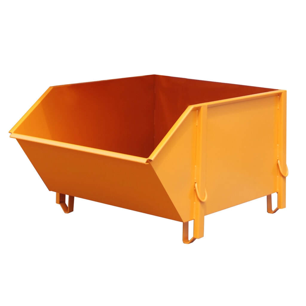 Bauer® Baustoffbehälter BBG 100, lackiert, Gelborange Produktabbildung: Bauer® Baustoffbehälter BBG 100, lackiert, Gelborange