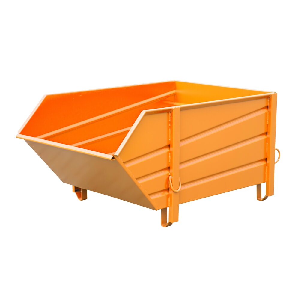 Bauer® Baustoffbehälter BBP 100, lackiert, Gelborange Produktabbildung: Bauer® Baustoffbehälter BBP 100, lackiert, Gelborange