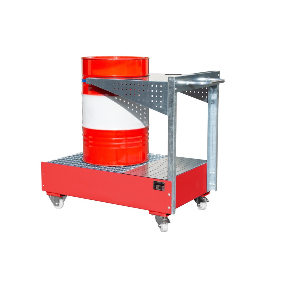 Produktabbildung Nr. 2: Bauer® Fahrbare Auffangwanne LPW, inkl. Lochplattenkonsole u. Haltegurt, feuerrot