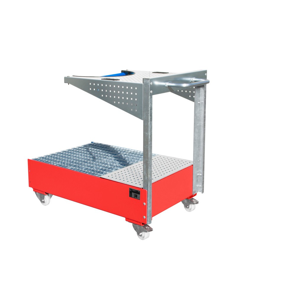 Produktabbildung Nr. 1: Bauer® Fahrbare Auffangwanne LPW, inkl. Lochplattenkonsole u. Haltegurt, feuerrot