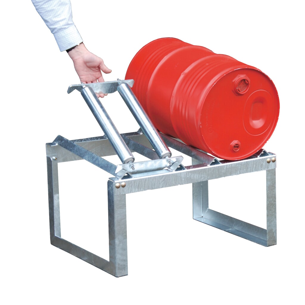 Bauer® Fassauflage für 1x 60-Liter-Fässer, mit Rollen Produktabbildung Nr. 2: Bauer® Fassauflage für 1x 60-Liter-Fässer, mit Rollen