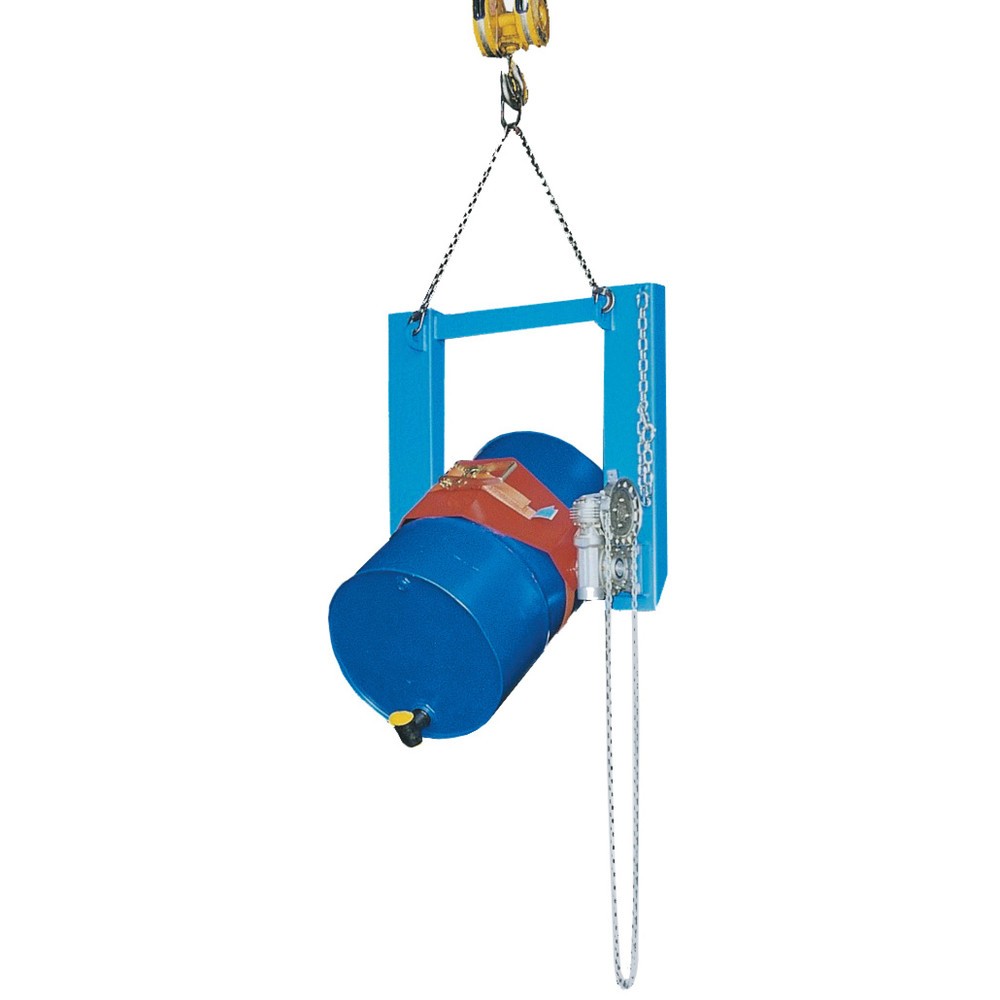 Produktabbildung Nr. 2: Bauer® Fasskipper, TK 300 kg, für Fass-Ø 350-600 mm, Endloskette, RAL 5012 lichtblau