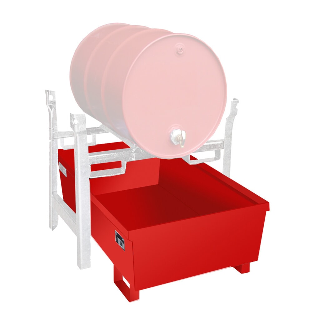 Produktabbildung: Bauer® Fassregal-Auffangwanne FRA-1, lackiert, Feuerrot