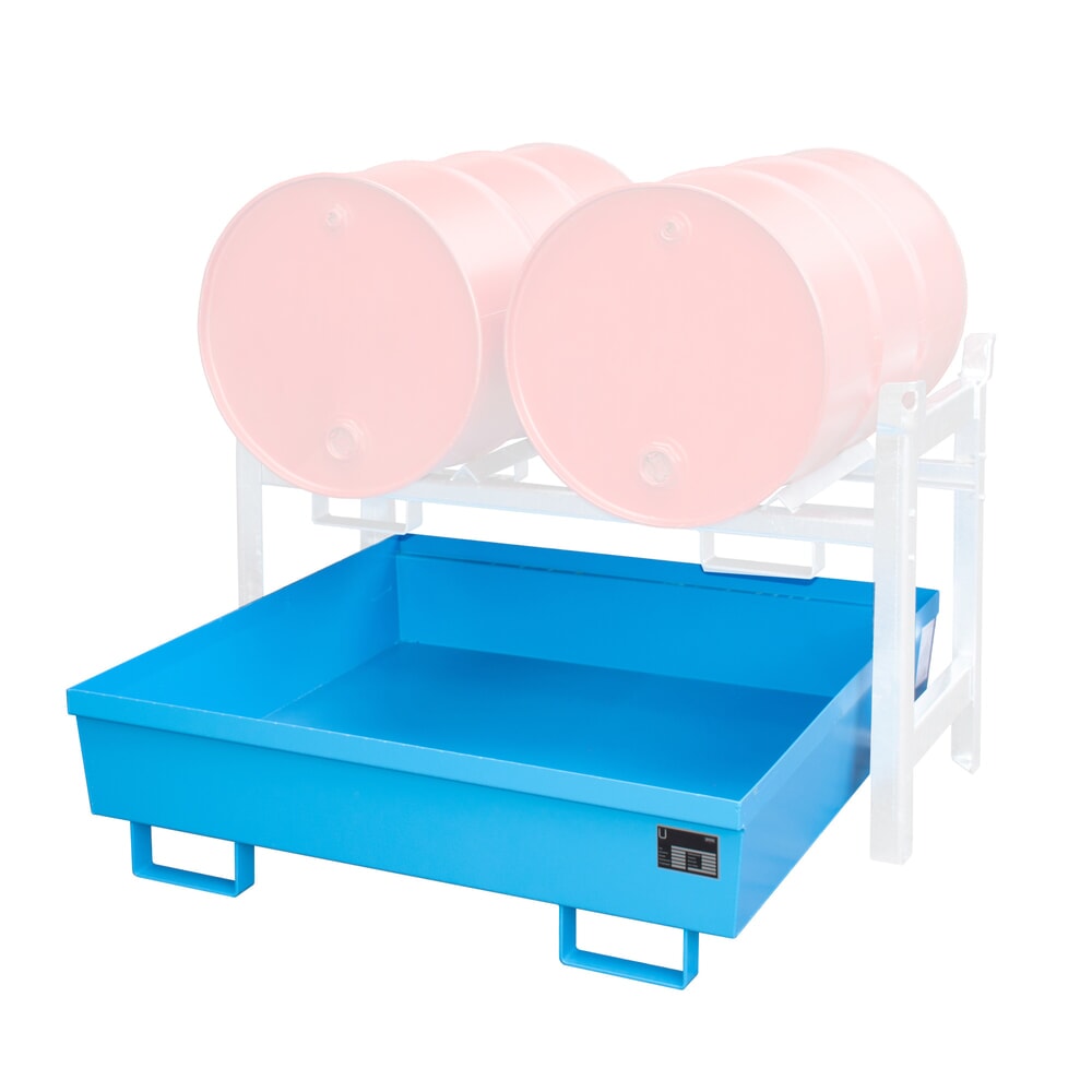 Produktabbildung: Bauer® Fassregal-Auffangwanne FRA-2, lackiert, Lichtblau