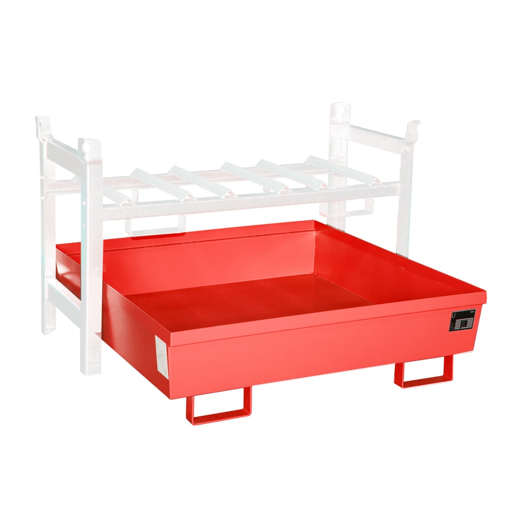 Produktabbildung: Bauer® Fassregal-Auffangwanne FRA-3, lackiert, Feuerrot