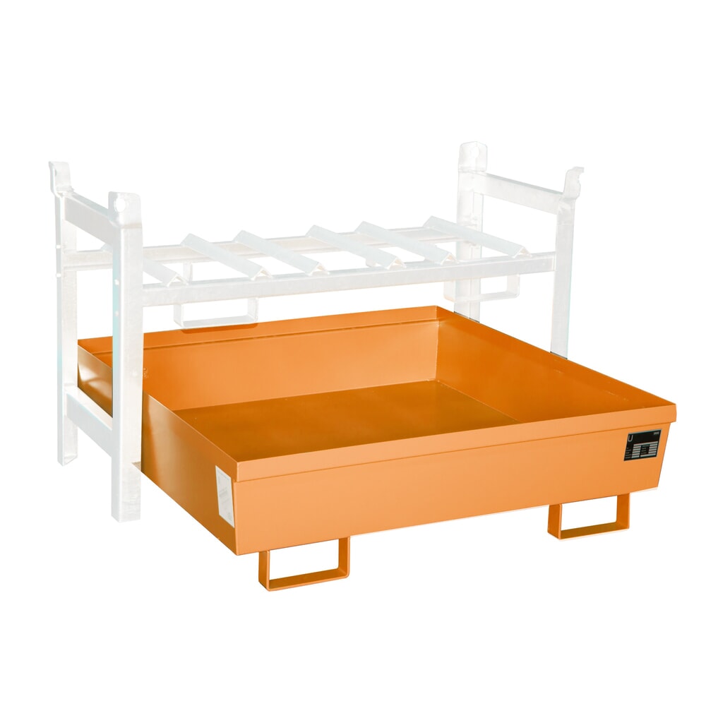 Produktabbildung: Bauer® Fassregal-Auffangwanne FRA-3, lackiert, Gelborange