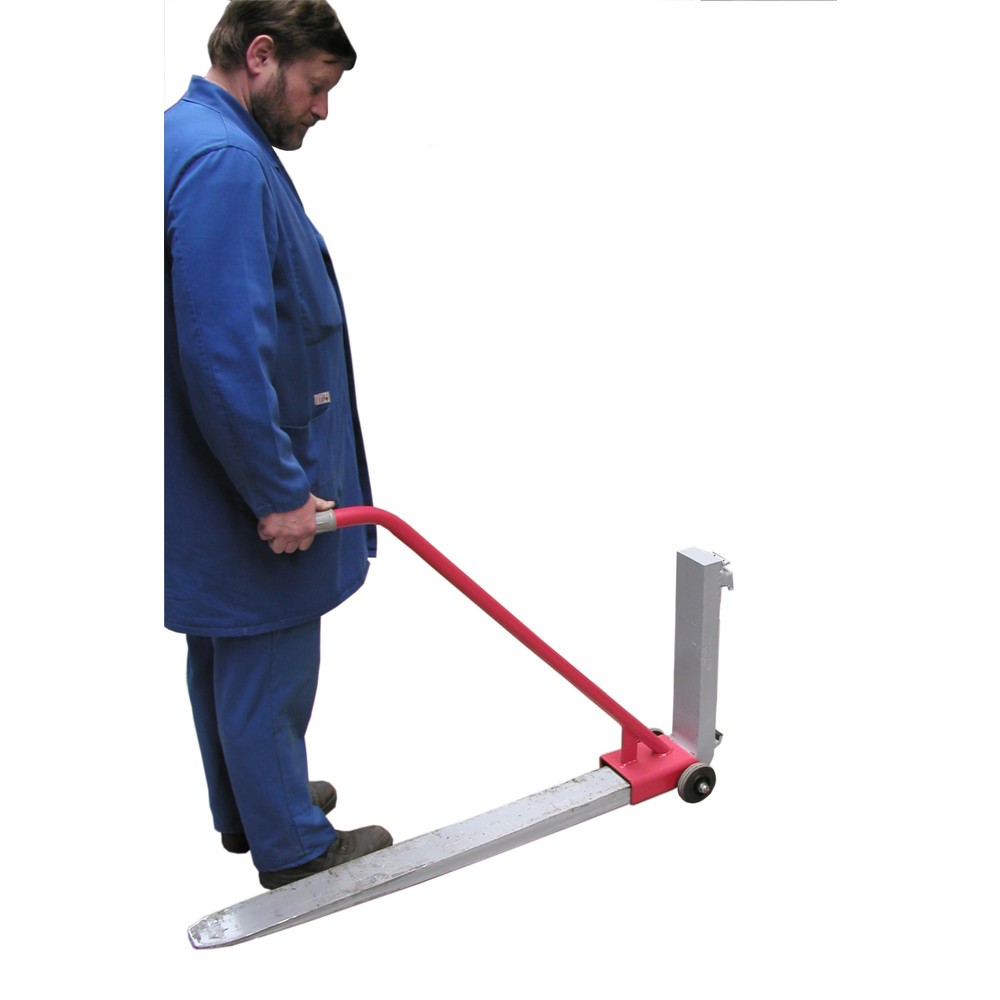 Produktabbildung: Bauer® Gabelzinkenheber GZH-B, lackiert, Feuerrot