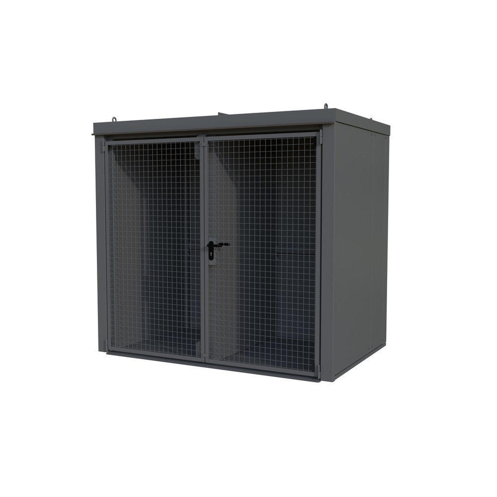 Produktabbildung: Bauer® Gasflaschen-Container GFC-B/W M3, lackiert, Mausgrau