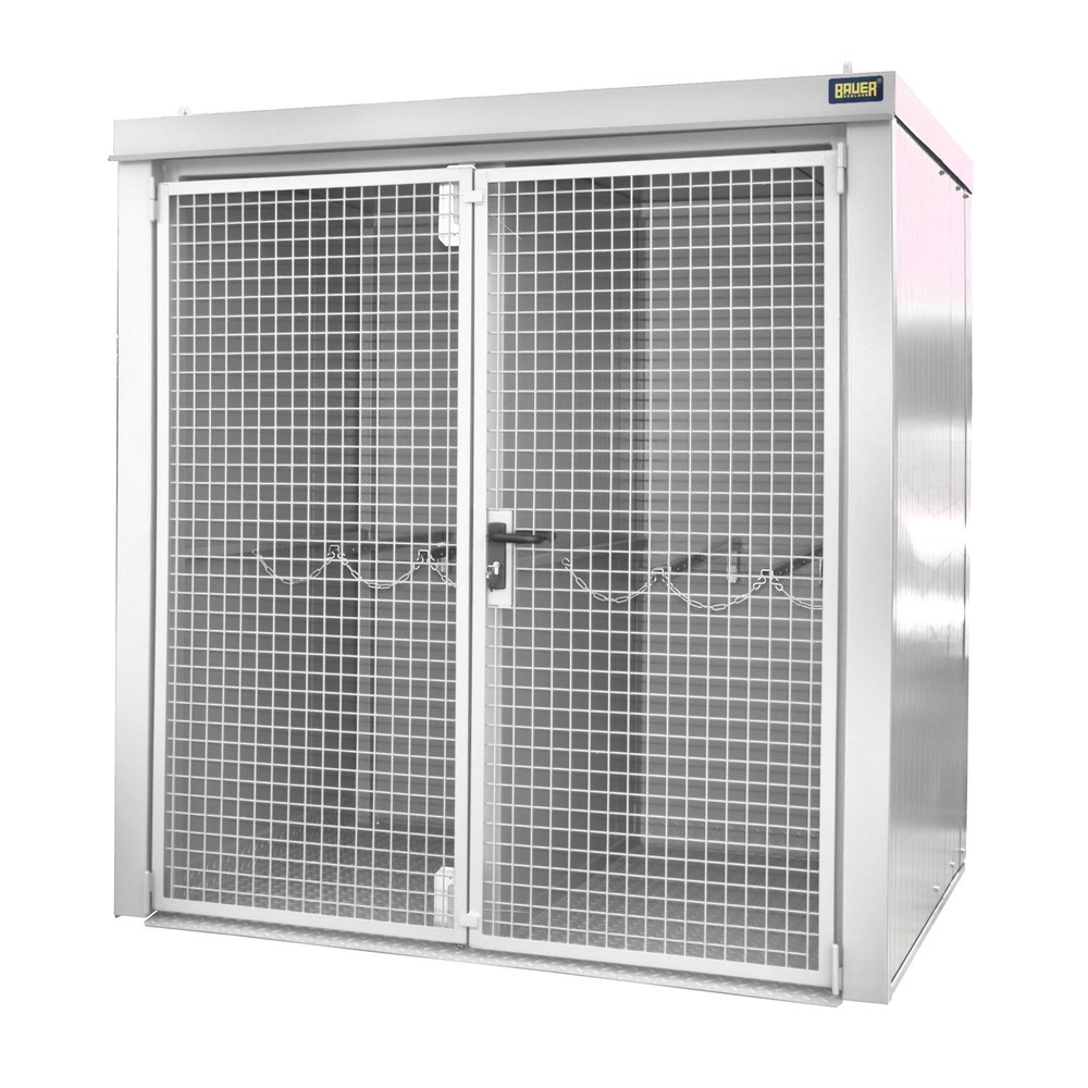 Produktabbildung: Bauer® Gasflaschen-Container GFC-B/W M2, lackiert, Grauweiß