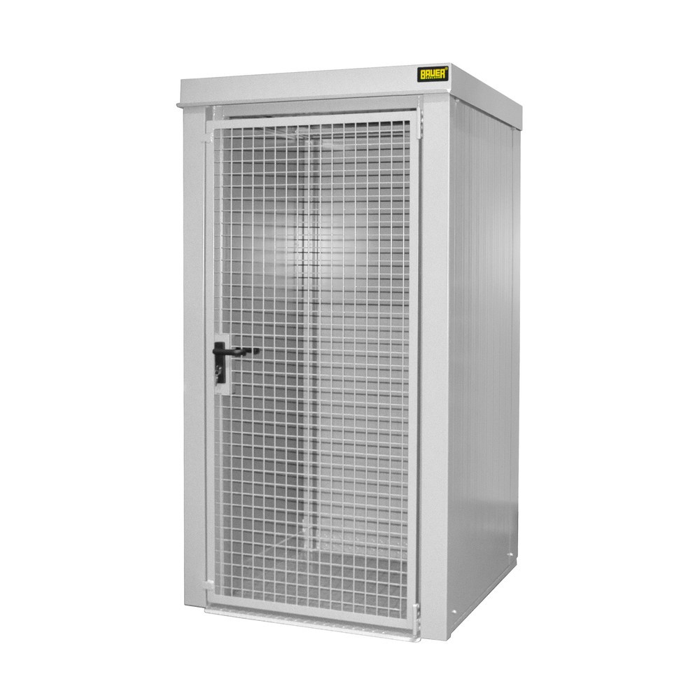 Produktabbildung: Bauer® Gasflaschen-Container GFC-B, feuerbeständig, für max. 9 Flaschen, grauweiß
