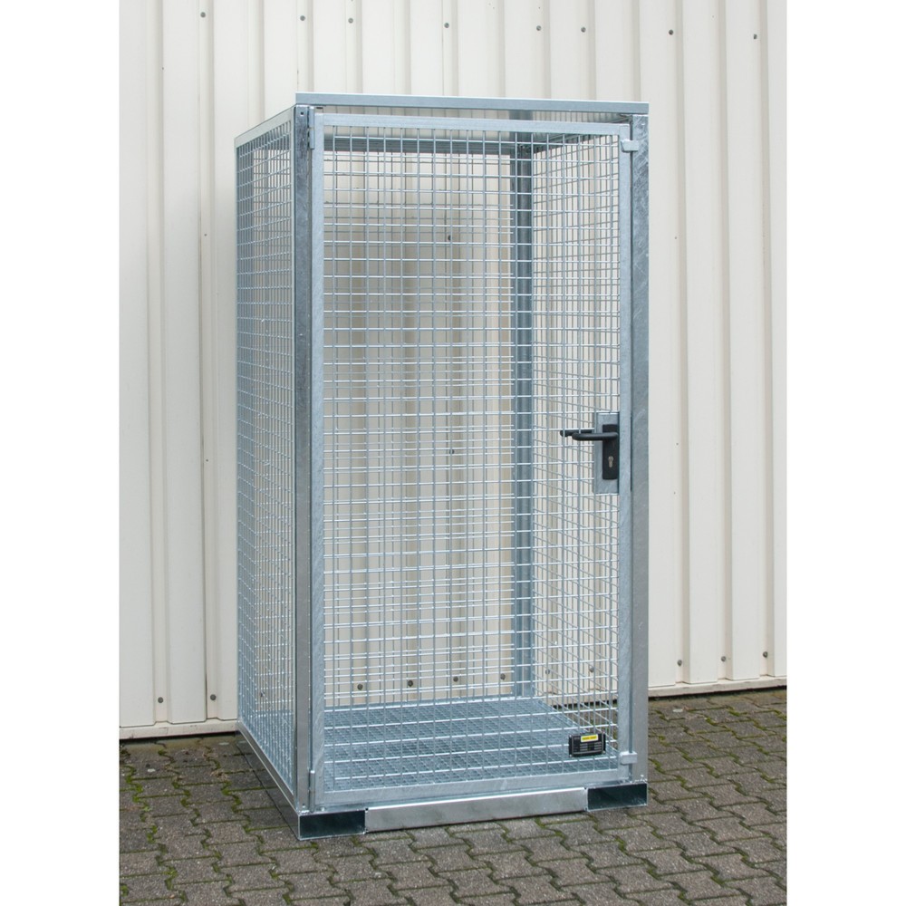 Produktabbildung: Bauer® Gasflaschen-Container, mit Staplertaschen, max. 16 Gasflaschen, Tränenblechboden