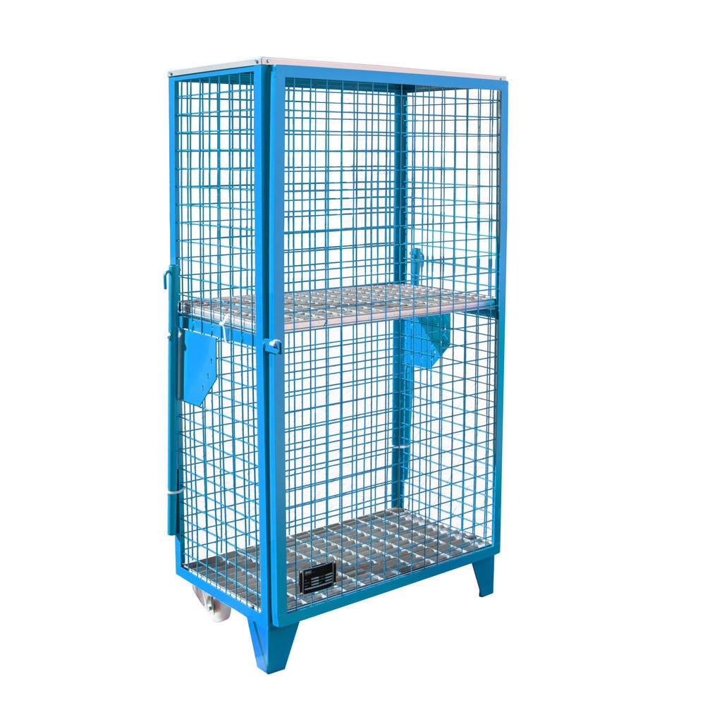 Produktabbildung Nr. 1: Bauer® Gasflaschen-Gitterschrank, 1-türig, Sockelfüße/Räder, HxBxT 1.580 x 860 x 500 mm