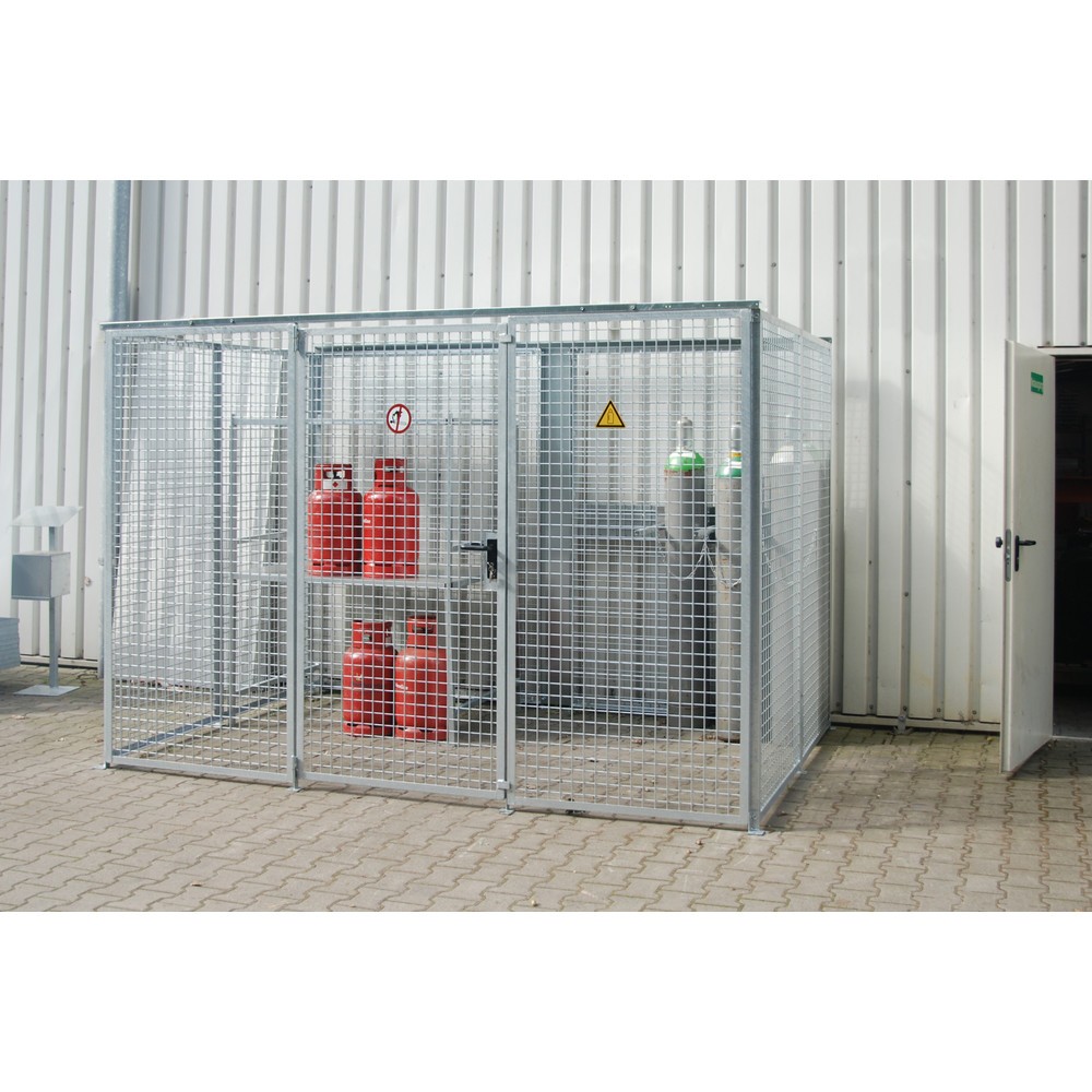 Produktabbildung Nr. 2: Bauer® Gasflaschen-Lagerbox TRGS 510 ohne Dach, 1-türig, 104 Flaschen