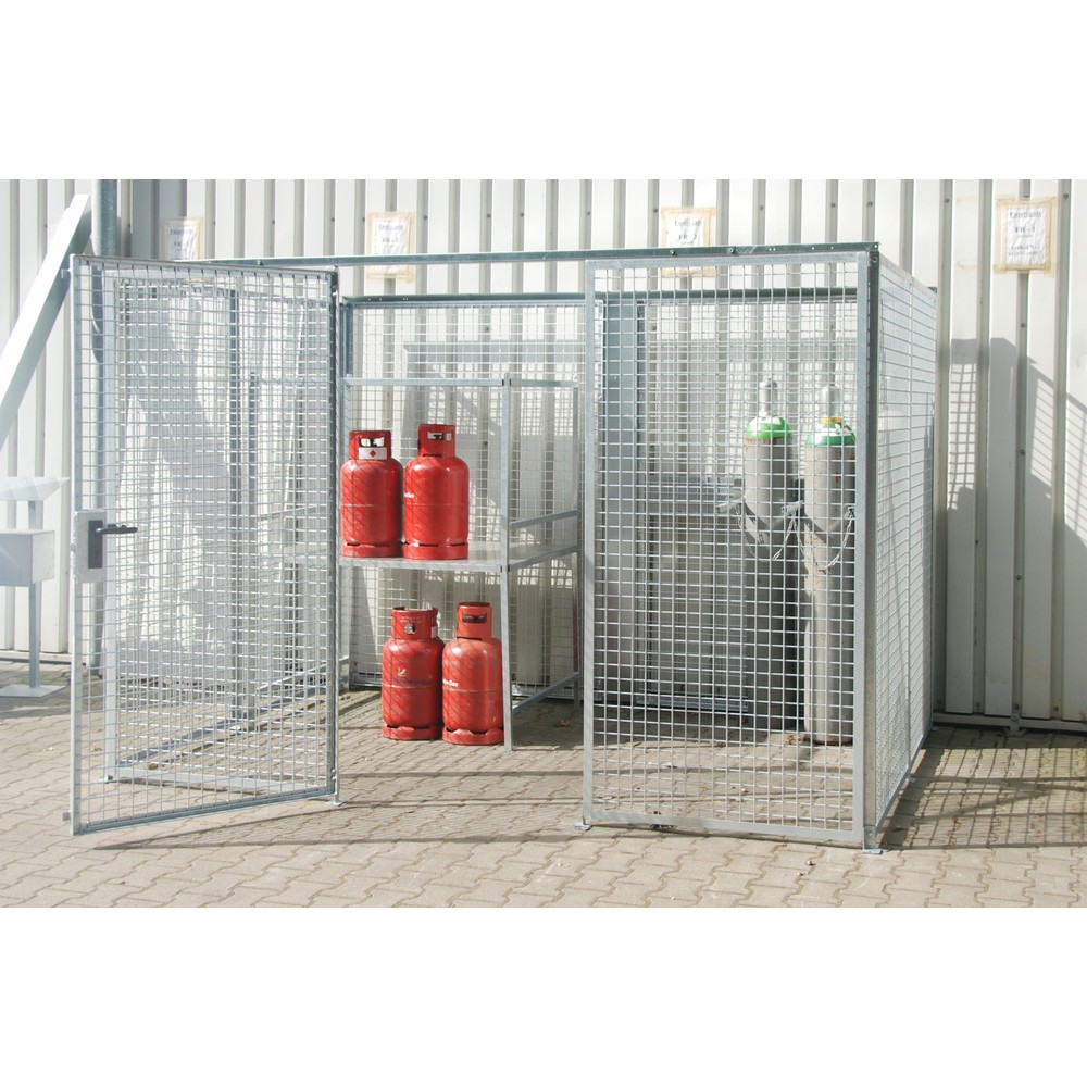 Produktabbildung Nr. 3: Bauer® Gasflaschen-Lagerbox TRGS 510 ohne Dach, 1-türig, 104 Flaschen