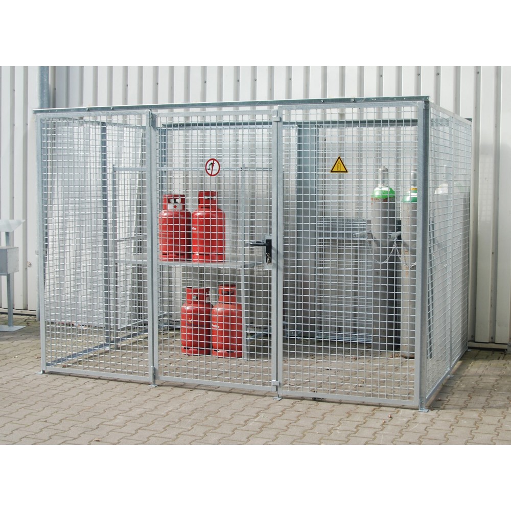 Produktabbildung Nr. 1: Bauer® Gasflaschen-Lagerbox TRGS 510 ohne Dach, 1-türig, 104 Flaschen