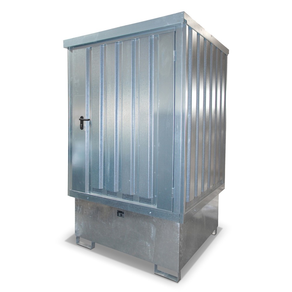 Produktabbildung: Bauer® Gefahrstoff-Depot GD-E/IBC, für 1x IBC, inkl. Auffangwanne, verzinkt