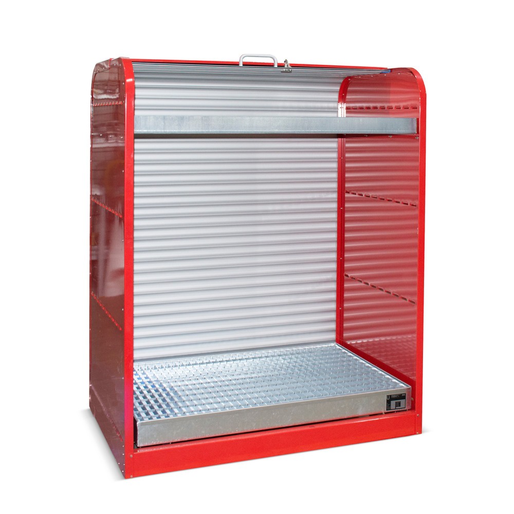 Produktabbildung Nr. 1: Bauer® Gefahrstoff-Rollladenschrank RSG3, inkl. Auffangwanne für 6x 60 l und Kleingebindewanne