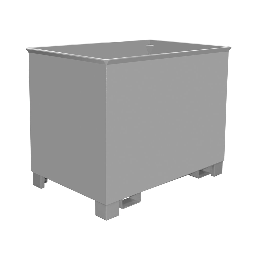 Bauer® Behälter für Routenzüge, lackiert, Volumen 0,8 m³, RAL 7005 mausgrau Produktabbildung: Bauer® Behälter für Routenzüge, lackiert, Volumen 0,8 m³, RAL 7005 mausgrau