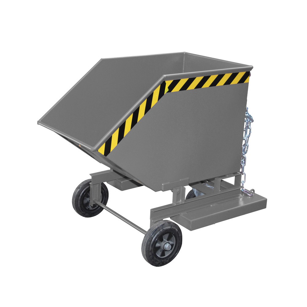 Produktabbildung Nr. 4: Bauer® Kastenwagen kippbar, mit Fahrwerk + Gabeltaschen, Volumen 0,4 m³, RAL 5012 lichtblau