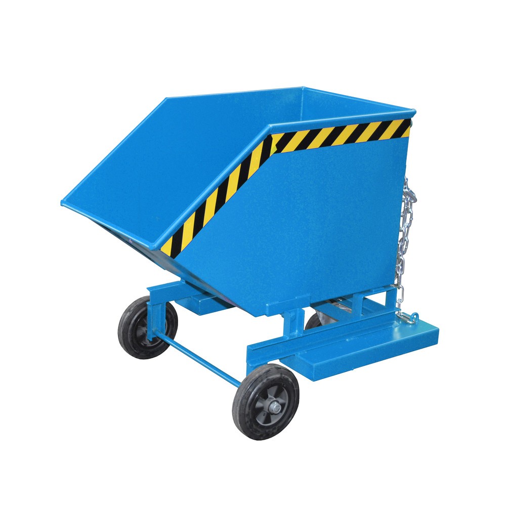 Produktabbildung Nr. 6: Bauer® Kastenwagen kippbar, mit Fahrwerk + Gabeltaschen, Volumen 0,4 m³, RAL 5012 lichtblau