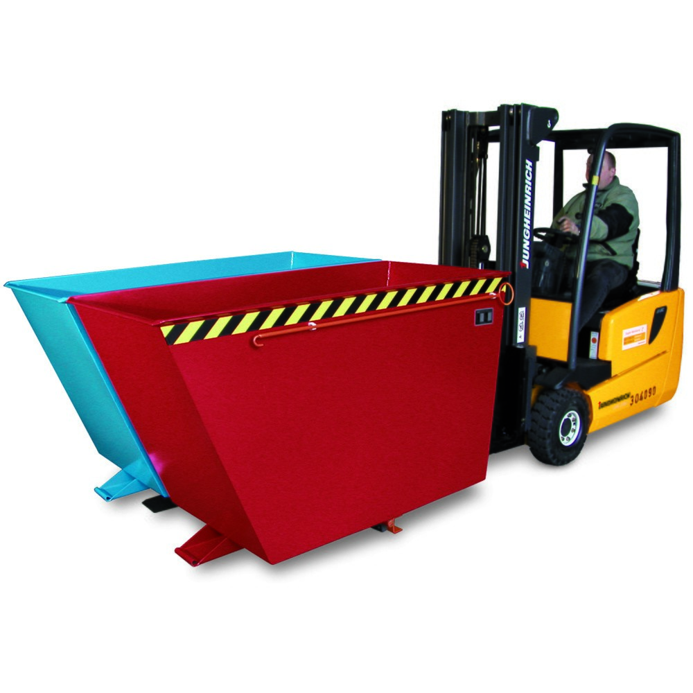 Produktabbildung: Bauer® Kippbehälter Duo, 2 Behälter, TK 1.500 kg, Volumen 2 x 0,9 m³