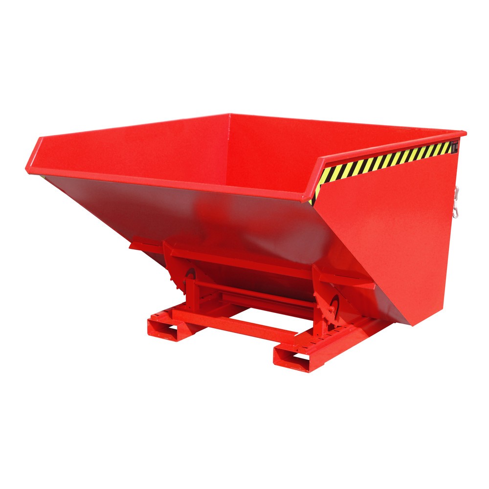 Produktabbildung Nr. 1: Bauer® Kippbehälter mit Abrollmechanik, lackiert, Volumen 1,7 m³, RAL 3000 feuerrot