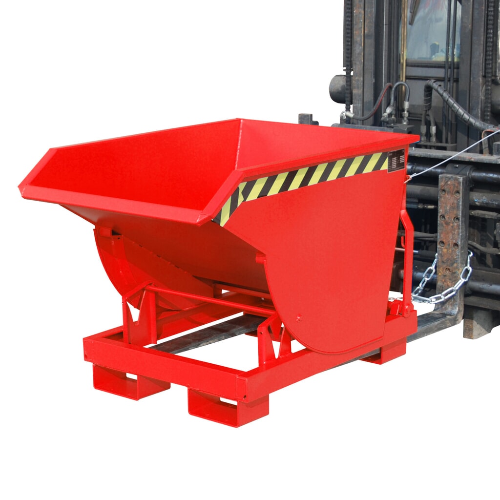 Produktabbildung Nr. 3: Bauer® Kippbehälter mit Abrollmechanik Premium, tiefe Bauform, lackiert, ohne Deckel, Volumen 0,3 m³, RAL 5012 lichtblau