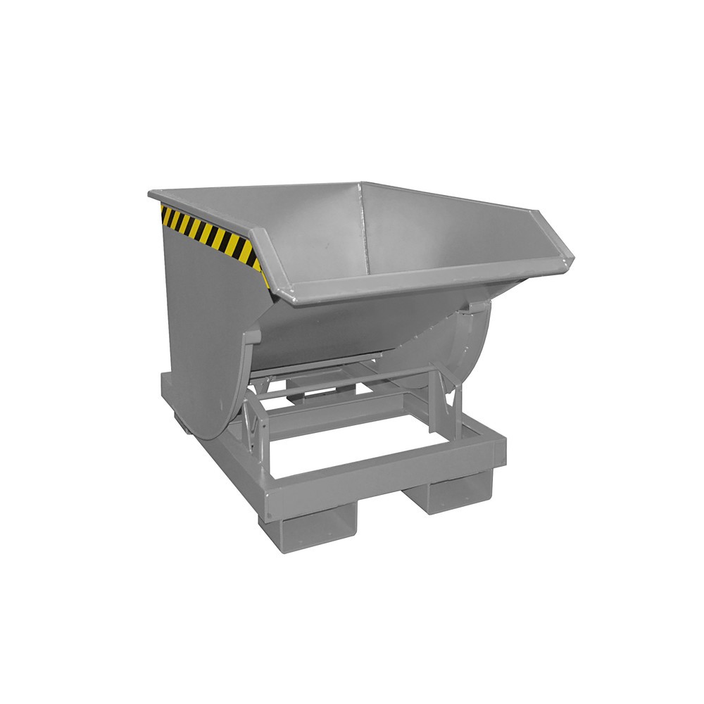Produktabbildung Nr. 6: Bauer® Kippbehälter mit Abrollmechanik Premium, tiefe Bauform, lackiert, ohne Deckel, Volumen 0,3 m³, RAL 6011 resedagrün