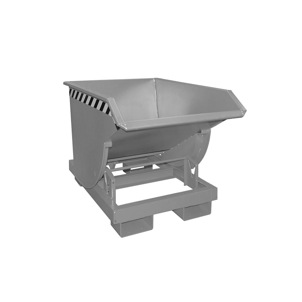 Produktabbildung Nr. 6: Bauer® Kippbehälter mit Abrollmechanik Premium, tiefe Bauform, lackiert, ohne Deckel, Volumen 0,3 m³, RAL 5012 lichtblau