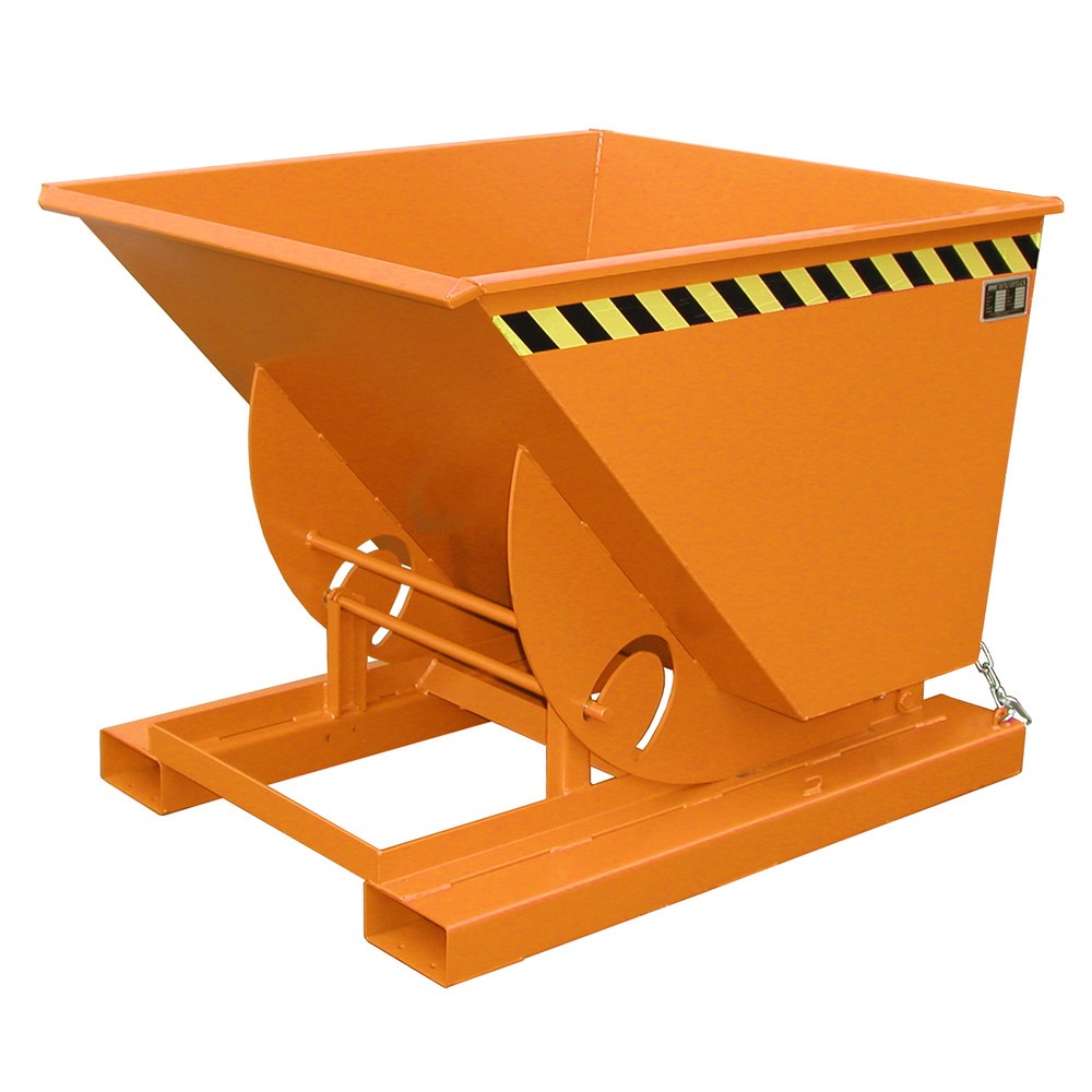 Produktabbildung Nr. 1: Bauer® Kippbehälter mit Abrollmechanik, TK 1.000 kg, lackiert, Volumen 0,75 m³, RAL 2000 gelborange