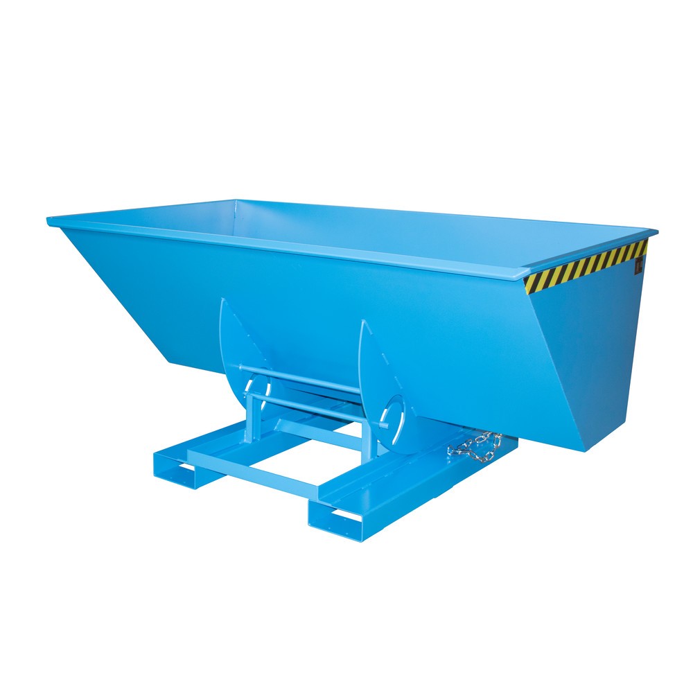 Produktabbildung Nr. 1: Bauer® Kippbehälter mit Abrollmechanik, TK 1.000 kg, lackiert, Volumen 1,5 m³, RAL 5012 lichtblau