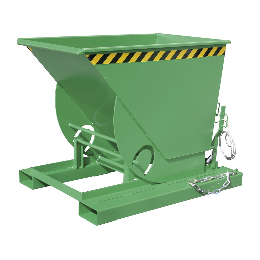 Produktabbildung Nr. 1: Bauer® Kippbehälter mit Abrollmechanik, TK 1.000 kg, lackiert, Volumen 0,5 m³, RAL 6011 resedagrün