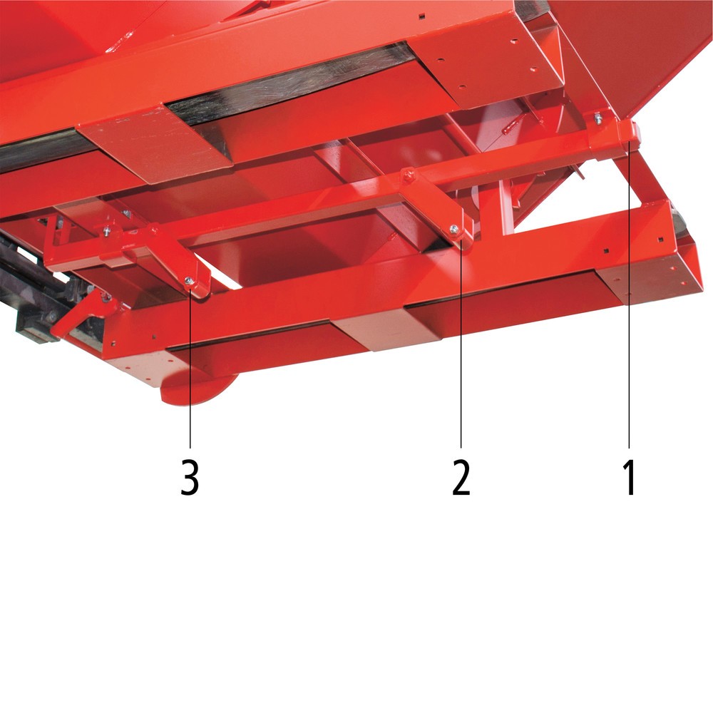 Produktabbildung Nr. 9: Bauer® Kippbehälter mit automatischer Abrollmechanik, TK 1.500 kg, verzinkt, Volumen 1,2 m³