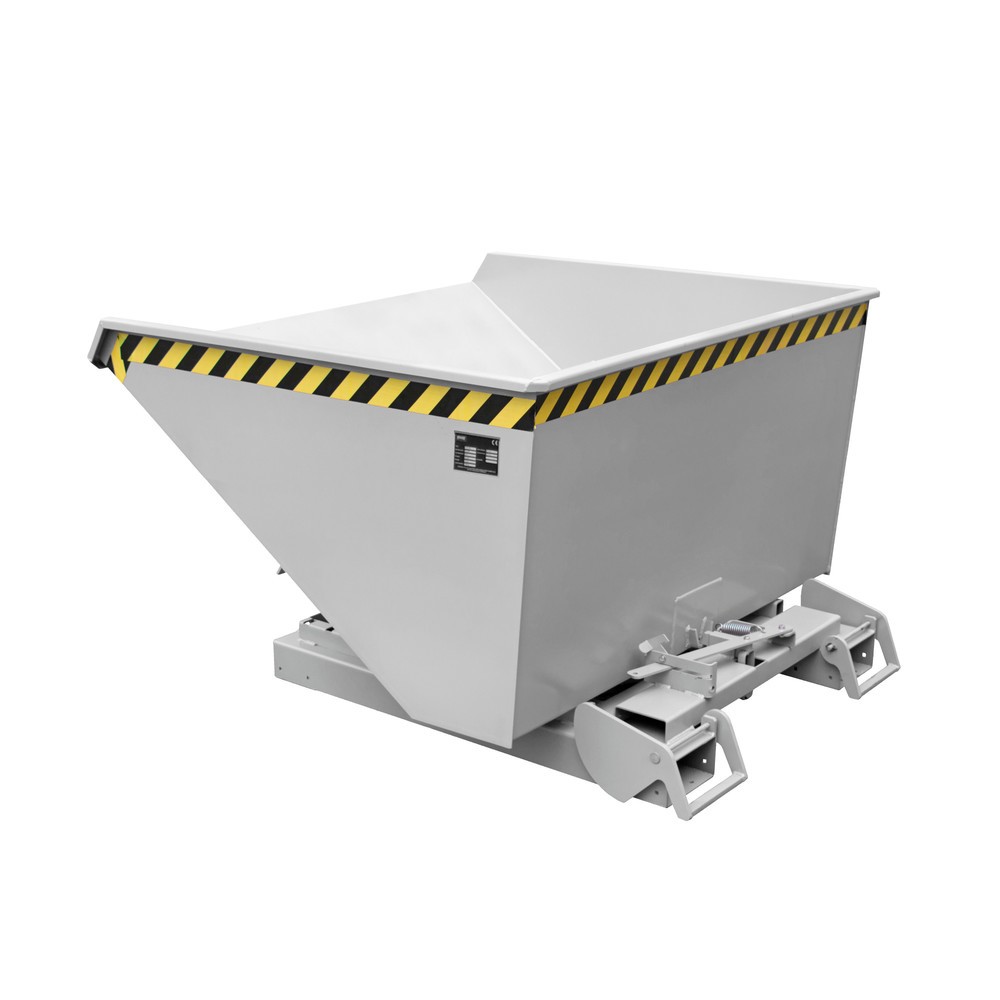 Produktabbildung: Bauer® Kippbehälter mit automatischer Abrollmechanik, TK 1.500 kg, verzinkt, Volumen 1,2 m³