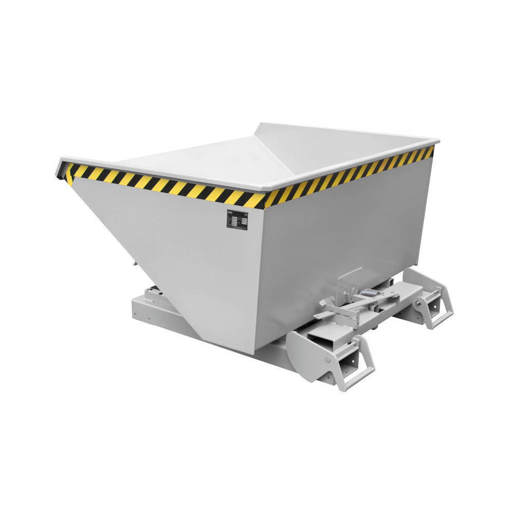 Produktabbildung: Bauer® Kippbehälter mit automatischer Abrollmechanik, TK 1.000 kg, verzinkt, Volumen 0,6 m³