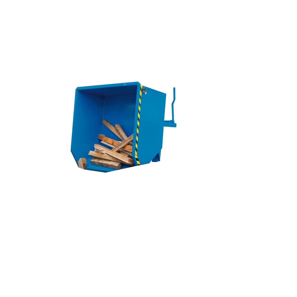 Produktabbildung Nr. 3: Bauer® Kippbehälter, niedrige Bauhöhe, lackiert, Volumen 0,75 m³, RAL 5012 lichtblau