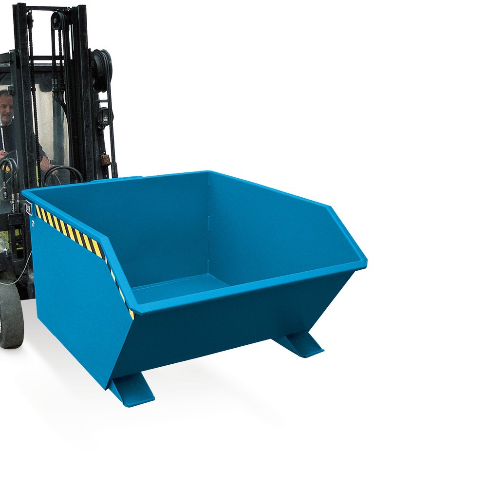 Produktabbildung Nr. 5: Bauer® Kippbehälter, niedrige Bauhöhe, lackiert, Volumen 0,75 m³, RAL 5012 lichtblau