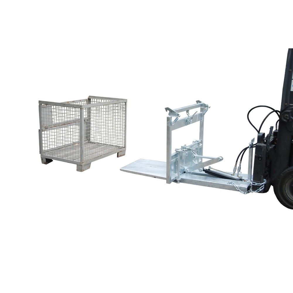 Produktabbildung: Bauer® Kippomat Typ KG-A, Kippvorgang über Staplerhydraulik, feuerverzinkt, TK 500 kg