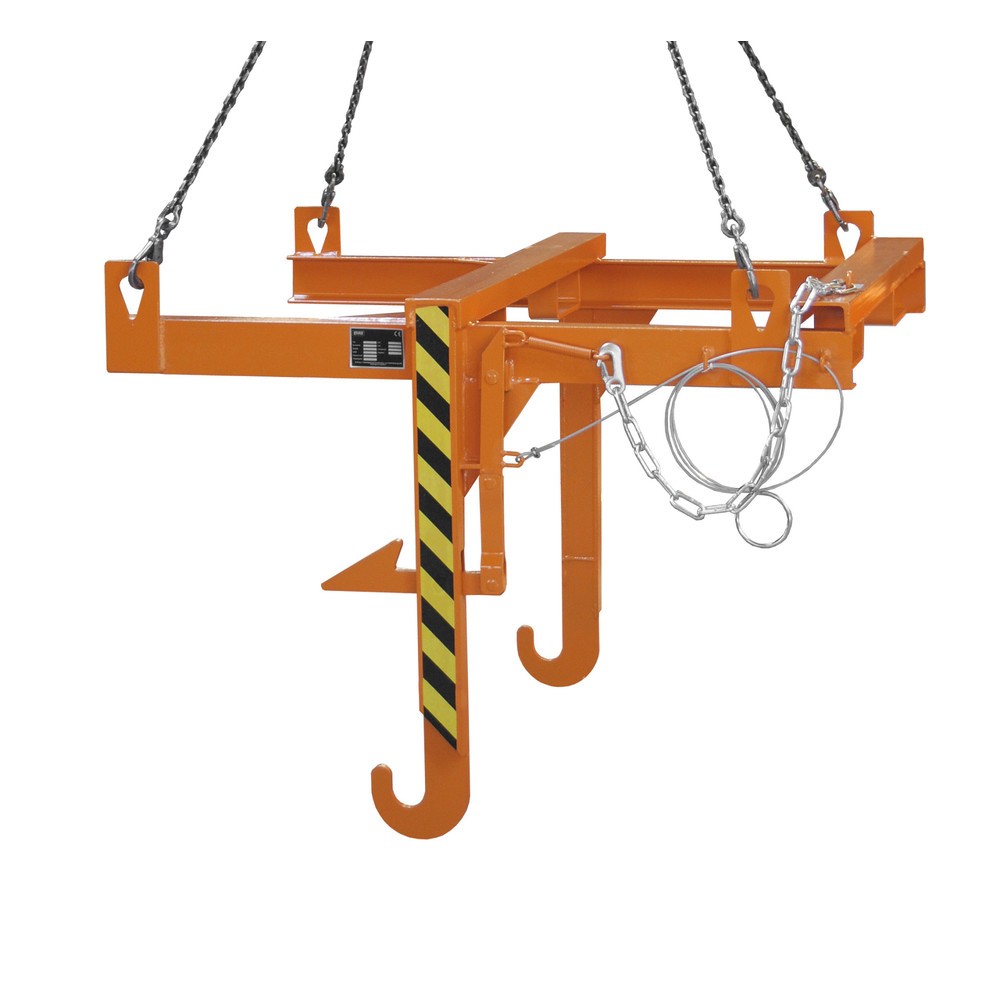 Produktabbildung Nr. 1: Kipptraverse für Bauer® Baustoffbehälter BBT, lackiert, Gelborange