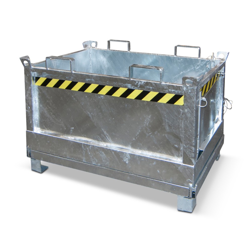 Produktabbildung Nr. 1: Bauer® Klappbodenbehälter, 3-fach stapelbar, verzinkt, TK 1.000 kg, Volumen 0,5 m³