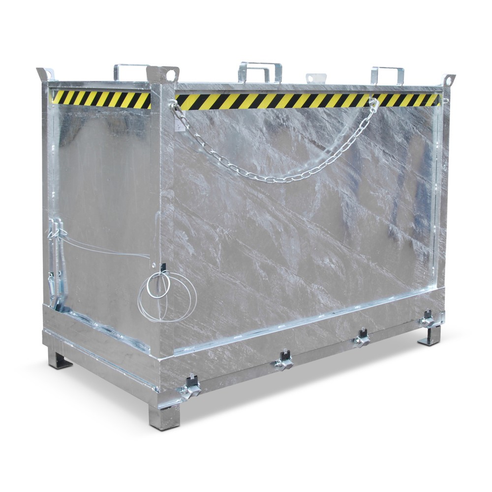 Produktabbildung: Bauer® Klappbodenbehälter, 3-fach stapelbar, verzinkt, TK 1.500 kg, Volumen 2 m³