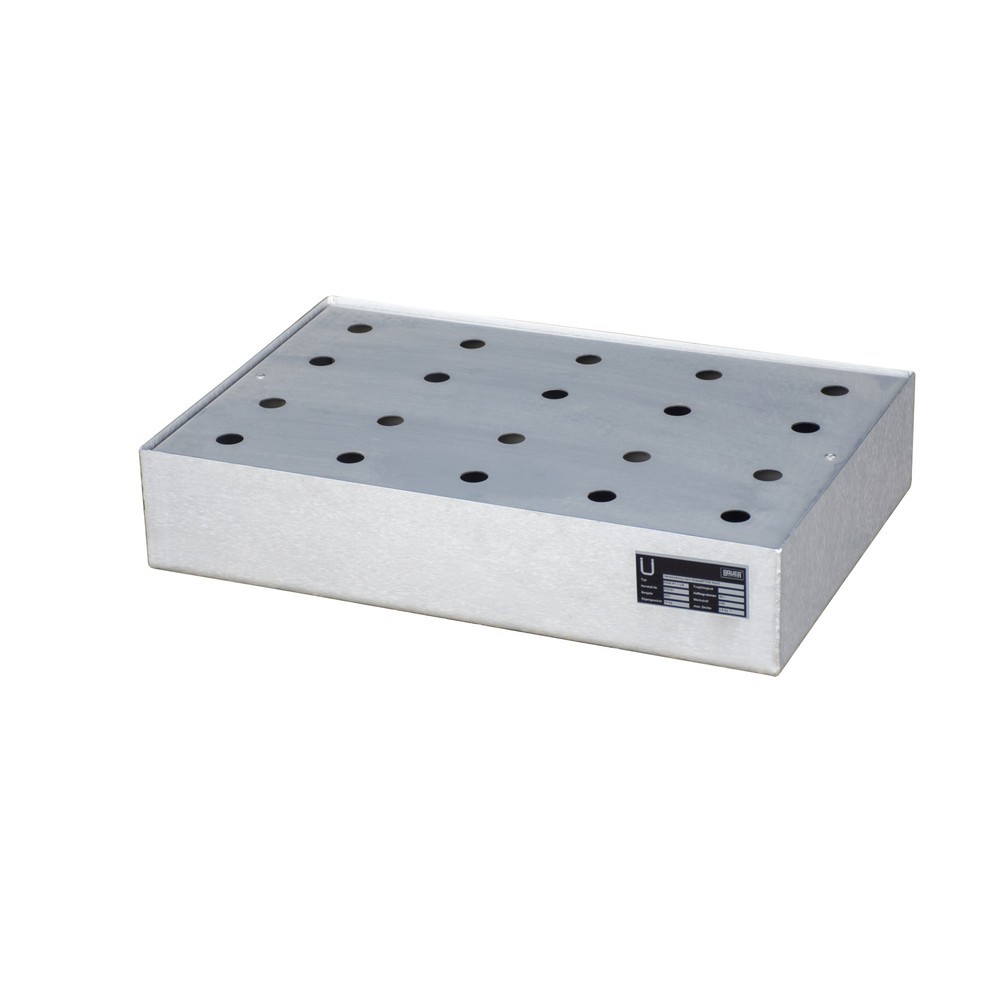 Produktabbildung: Kleingebindewanne für Bauer® Paletten KGW-P 1/M V4A, Edelstahl 1.4571