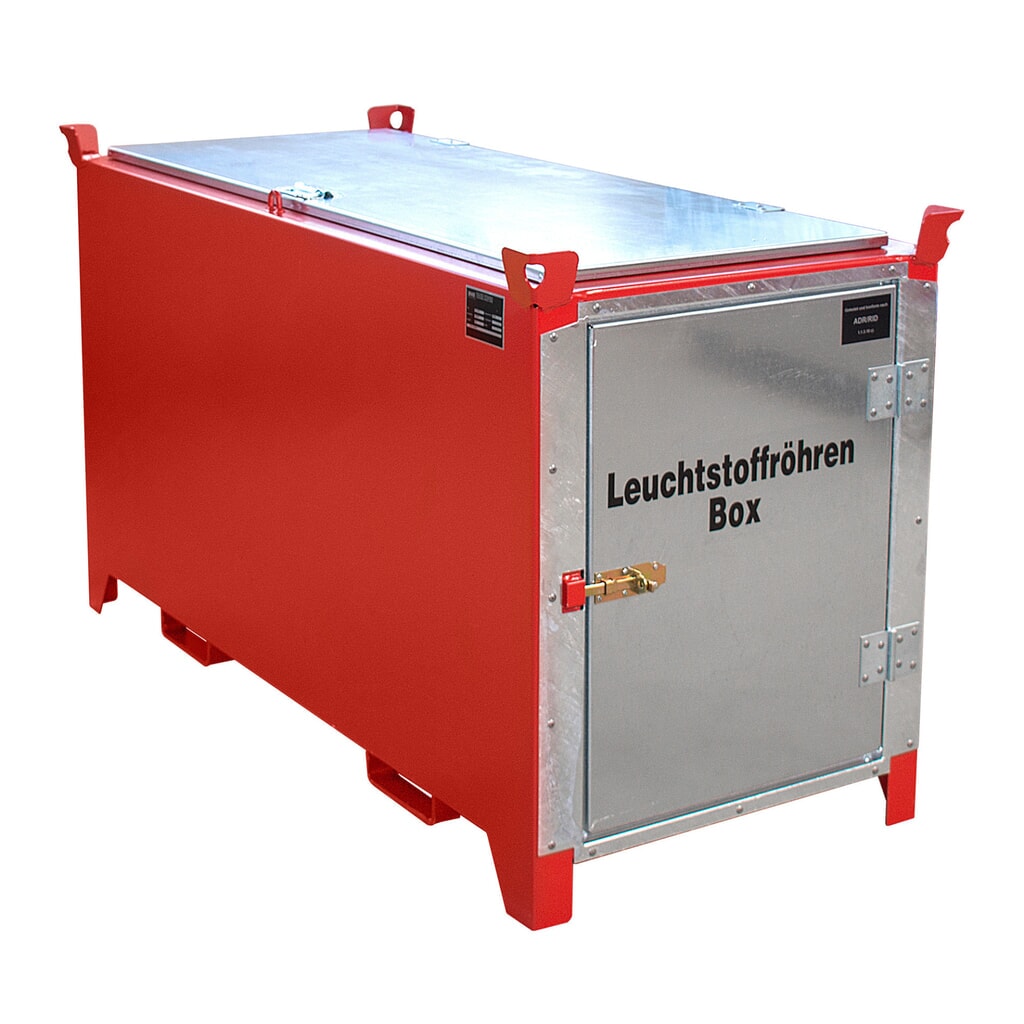 Bauer® Leuchtstoffröhren-Box SL-D 150, ca. 1.100 Stück Ø 25 mm oder ca. 500 Stück Ø 37 mm, verzinkte Tür u. Deckel Produktabbildung: Bauer® Leuchtstoffröhren-Box SL-D 150, ca. 1.100 Stück Ø 25 mm oder ca. 500 Stück Ø 37 mm, verzinkte Tür u. Deckel