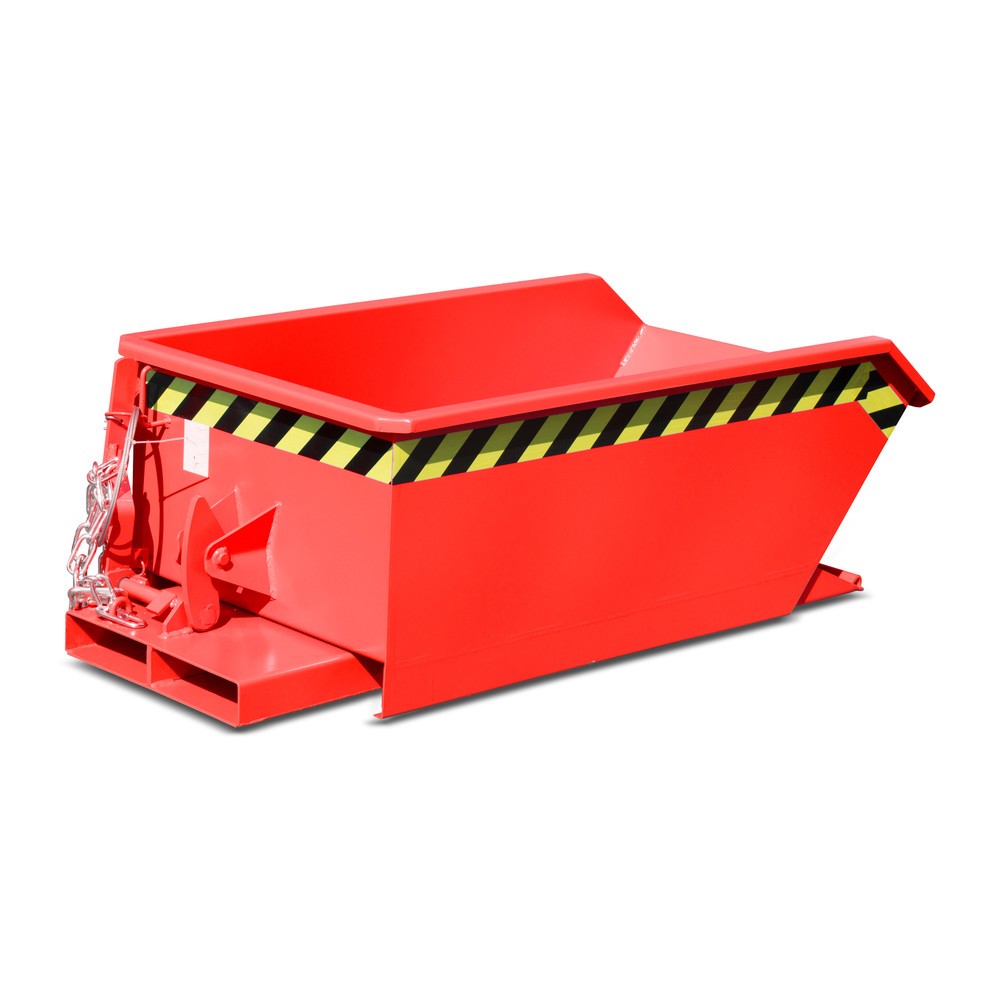 Produktabbildung Nr. 3: Bauer® Mini-Kippbehälter, extrem niedrige Bauhöhe, lackiert, Volumen 0,23 m³, RAL 5012 lichtblau